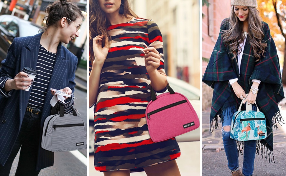 MAXTOP Lunch Bag Women, Insulated Thermal Bag for Men With Front Pocket and Inner Mesh Pocket, Cooler Box Tote Storage Ice Bag, MAXTOP Lunch Bag Women, Insulated Thermal Bag for Men With Front Pocket and Inner Mesh Pocket, Cooler Box Tote Storage Ice Bag,