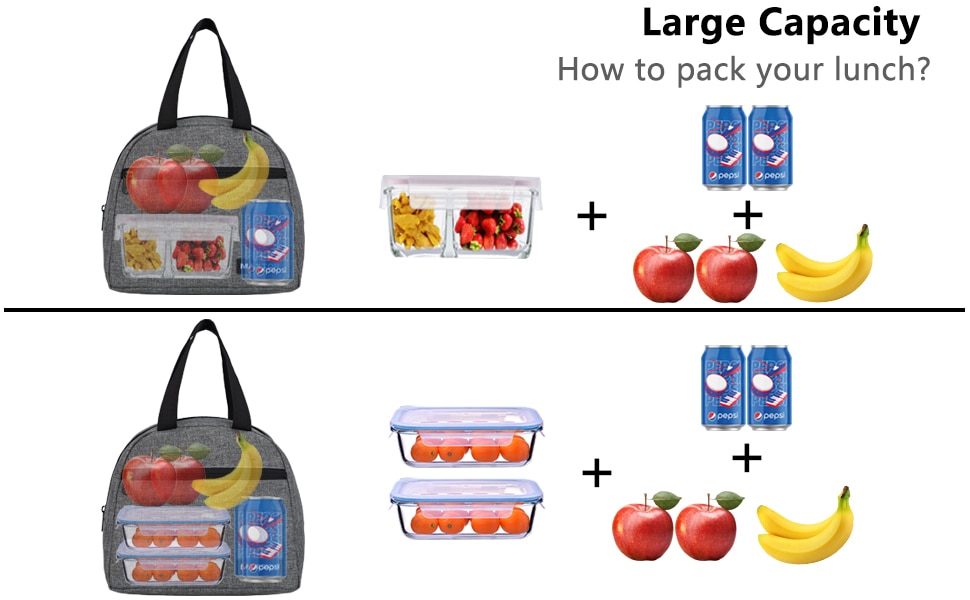 MAXTOP Lunch Bag Women, Insulated Thermal Bag for Men With Front Pocket and Inner Mesh Pocket, Cooler Box Tote Storage Ice Bag, MAXTOP Lunch Bag Women, Insulated Thermal Bag for Men With Front Pocket and Inner Mesh Pocket, Cooler Box Tote Storage Ice Bag,