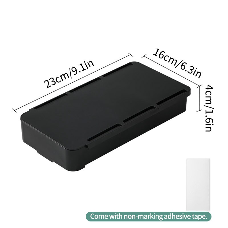 Self-Adhesive Hidden Storage Box Desk Storage Drawer Plastic Table Storage Holder Simple Sundries Cosmetics Stationery Organizer
