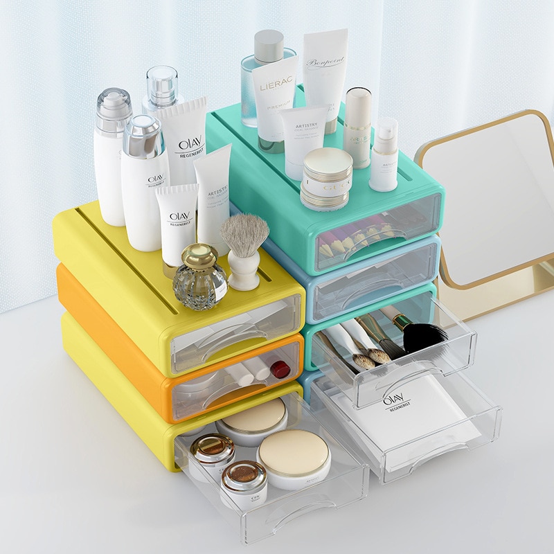 Storage box desktop shelf drawer type multi-layer office storage box storage box desk storage and organization