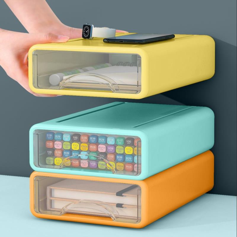 Storage box desktop shelf drawer type multi-layer office storage box storage box desk storage and organization