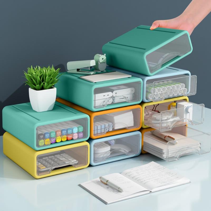 Storage box desktop shelf drawer type multi-layer office storage box storage box desk storage and organization