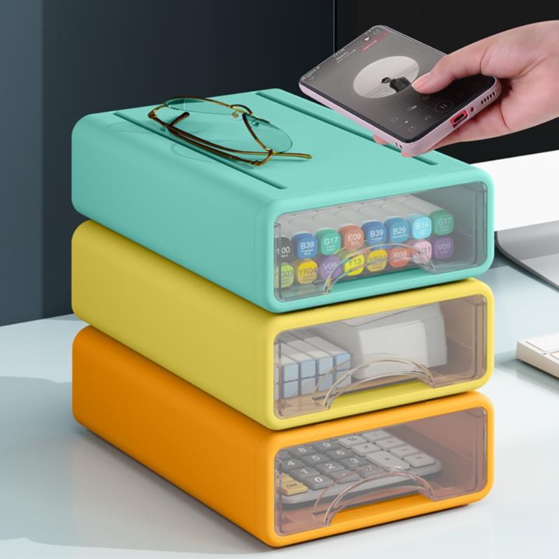 Storage box desktop shelf drawer type multi-layer office storage box storage box desk storage and organization