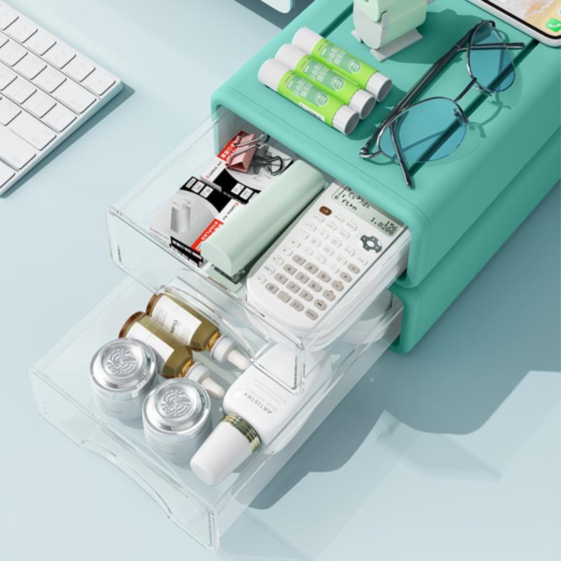 Storage box desktop shelf drawer type multi-layer office storage box storage box desk storage and organization