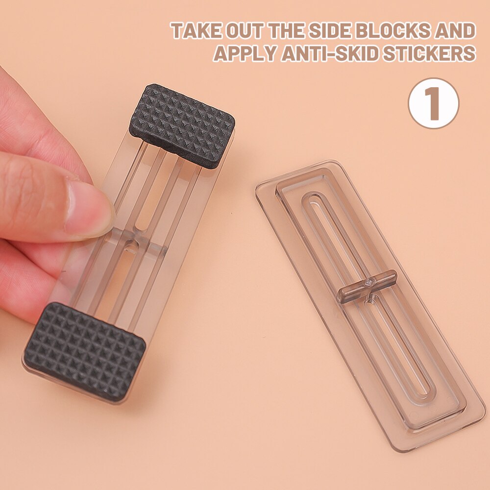2pcs/set Adjustable Storage Drawers Divider Partition Retractable Plastic Clapboard Drawer Household Closet Punch-free Separator