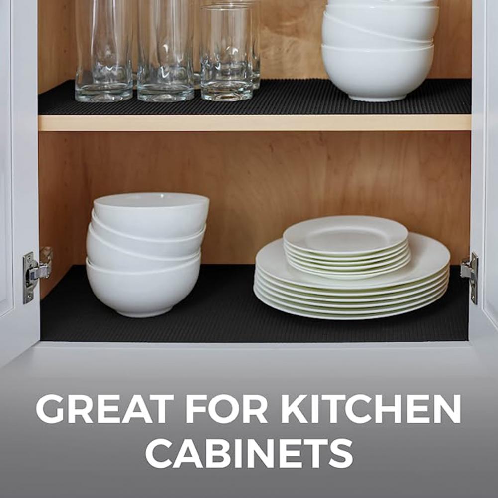 Shelf Liner Non-Adhesive Strong Grip Non-slip PVC Wardrobe Shelves Gridding Liner Mat Kitchen Storage Shelf Liner Pad