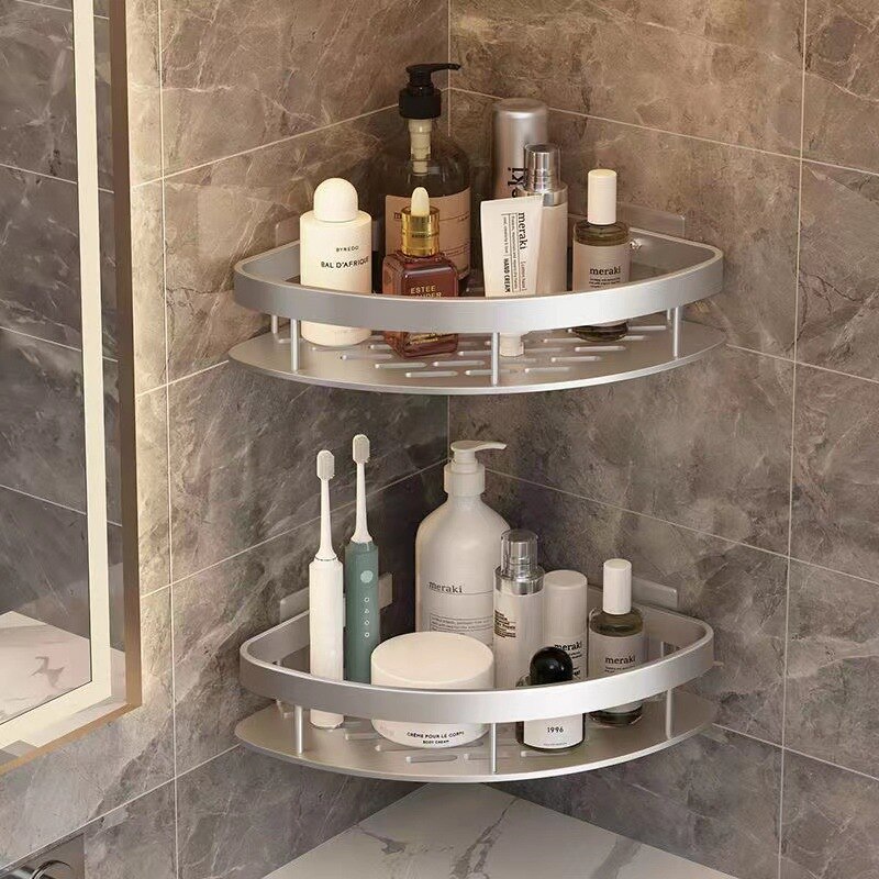 Bathroom Shelf Aluminum Alloy Shampoo Rack Makeup Storage Organizer Shower Shelf Bathroom Accessories No Drill Wall Corner Shelf Bathroom Shelf Aluminum Alloy Shampoo Rack Makeup Storage Organizer Shower Shelf Bathroom Accessories No Drill Wall Corner Shelf