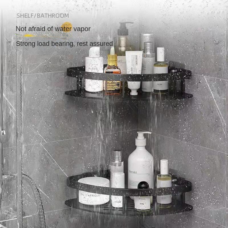 Bathroom Shelf Aluminum Alloy Shampoo Rack Makeup Storage Organizer Shower Shelf Bathroom Accessories No Drill Wall Corner Shelf Bathroom Shelf Aluminum Alloy Shampoo Rack Makeup Storage Organizer Shower Shelf Bathroom Accessories No Drill Wall Corner Shelf