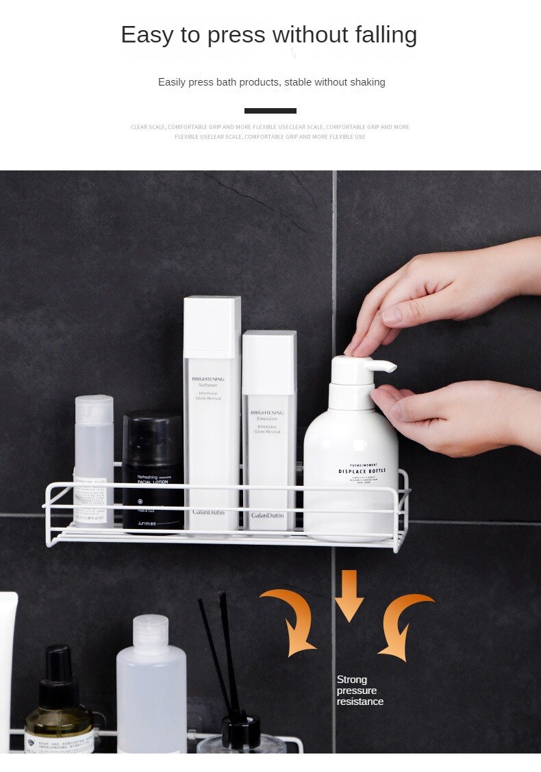 Bathroom Corner Storage Shelves Wall Mounted Rack Shampoo Holder Iron Shower Drain Basket Punch-Free Organizer Bath Accessories Bathroom Corner Storage Shelves Wall Mounted Rack Shampoo Holder Iron Shower Drain Basket Punch-Free Organizer Bath Accessories