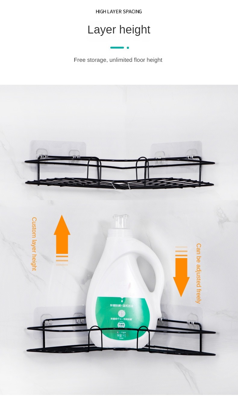 Bathroom Corner Storage Shelves Wall Mounted Rack Shampoo Holder Iron Shower Drain Basket Punch-Free Organizer Bath Accessories Bathroom Corner Storage Shelves Wall Mounted Rack Shampoo Holder Iron Shower Drain Basket Punch-Free Organizer Bath Accessories
