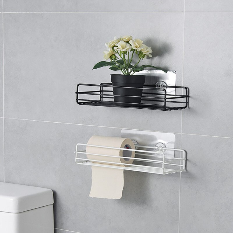 Bathroom Shelf Bathroom Accessories Shampoo Storage Shelf Cosmetic Holder No Punch Metal Shelf Condiment Organizer Corner Shelf