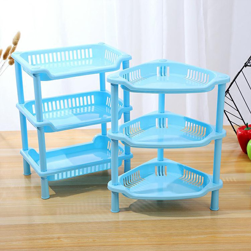 3 Layer Bathroom Shelf Organizer Corner Storage Rack Self Shower Caddy Kitchen Spice Rack Seasoning Bottle Holder Home Organizer