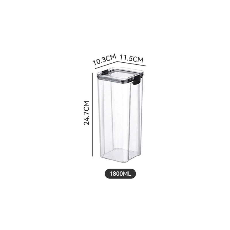 Clear Food Storage Box,Food Storage Container With Lid Plastic Kitchen And Pantry Organization Canisters