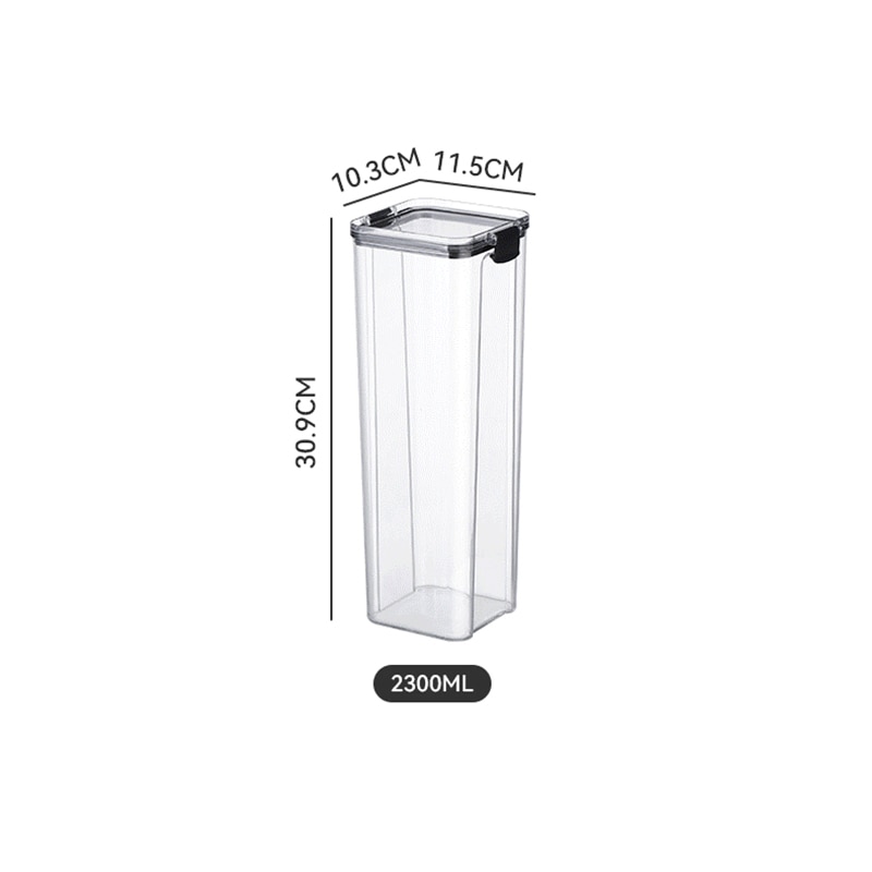 Clear Food Storage Box,Food Storage Container With Lid Plastic Kitchen And Pantry Organization Canisters