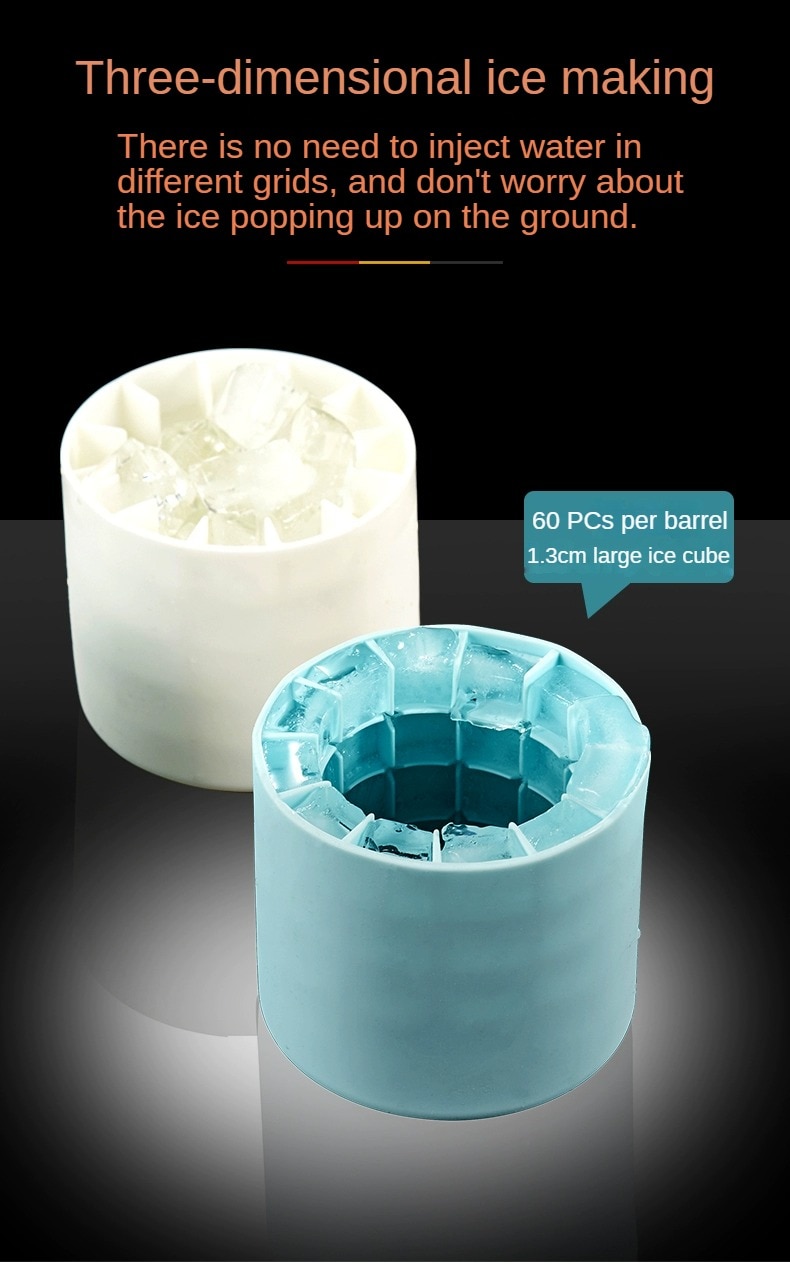 Ice Bucket Cup Mold Ice Cubes Tray Food Grade Quickly Freeze Silicone Ice Maker Creative Design Ice Bucket Whiskey Beer Maker