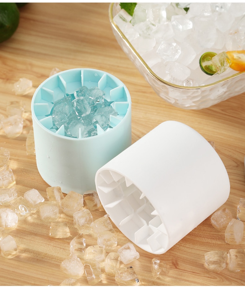 Ice Bucket Cup Mold Ice Cubes Tray Food Grade Quickly Freeze Silicone Ice Maker Creative Design Ice Bucket Whiskey Beer Maker