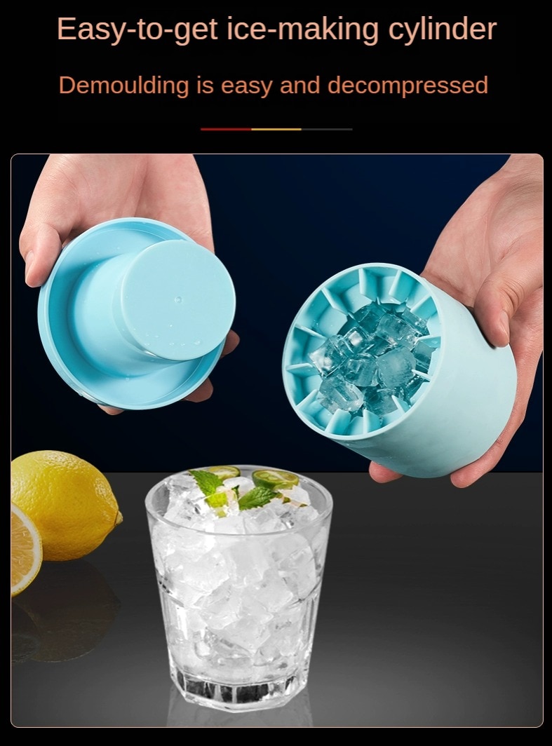 Ice Bucket Cup Mold Ice Cubes Tray Food Grade Quickly Freeze Silicone Ice Maker Creative Design Ice Bucket Whiskey Beer Maker