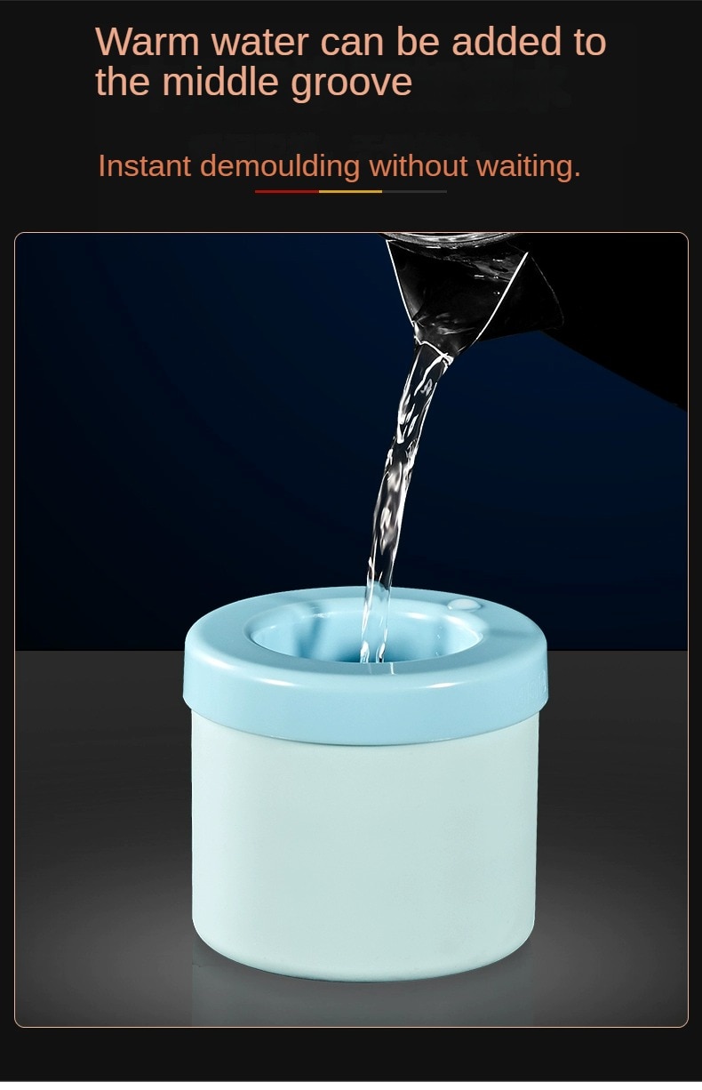 Ice Bucket Cup Mold Ice Cubes Tray Food Grade Quickly Freeze Silicone Ice Maker Creative Design Ice Bucket Whiskey Beer Maker