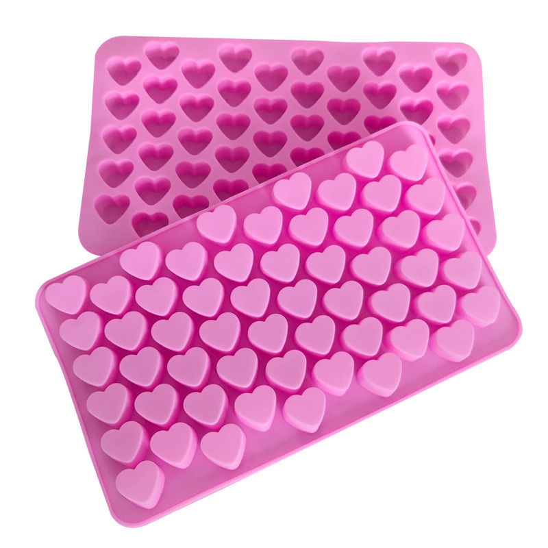 55 Small Heart Shaped Silicone Cake Mold Heart Chocolate Pastry Molds DIY Baking Decoration Kitchen Ice Cube Crystal Epoxy Mould