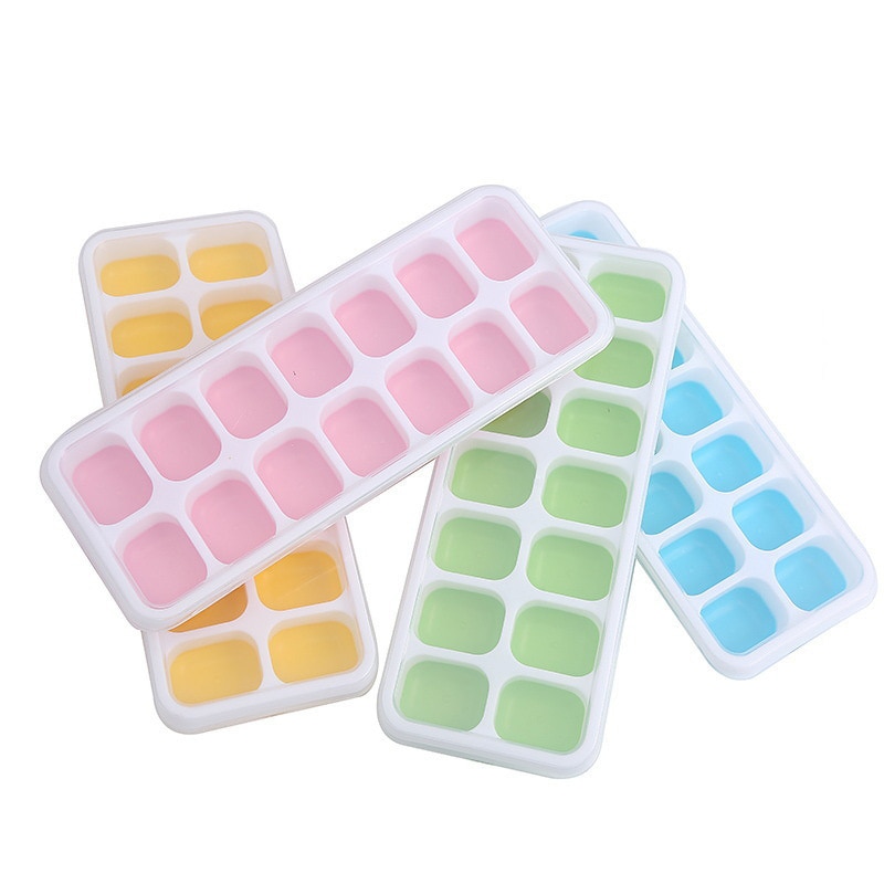 Ice Cube Tray Silicone Ice Cube Maker Ice Molds Silicone With Lid For Kitchen Accessories Juice Mold cubetera hielo silicona