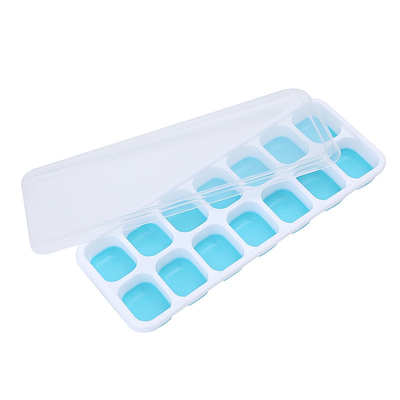 Ice Cube Tray Silicone Ice Cube Maker Ice Molds Silicone With Lid For Kitchen Accessories Juice Mold cubetera hielo silicona