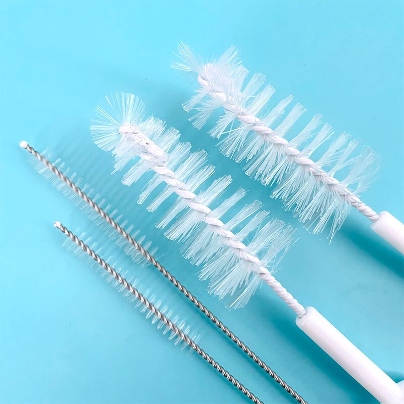 5pcs/lot Bottle Brush 360 Degree Rotation Baby Pacifier Cup Nipple Cleaning Brushes Set Handheld Soft Head Food Grade Watering