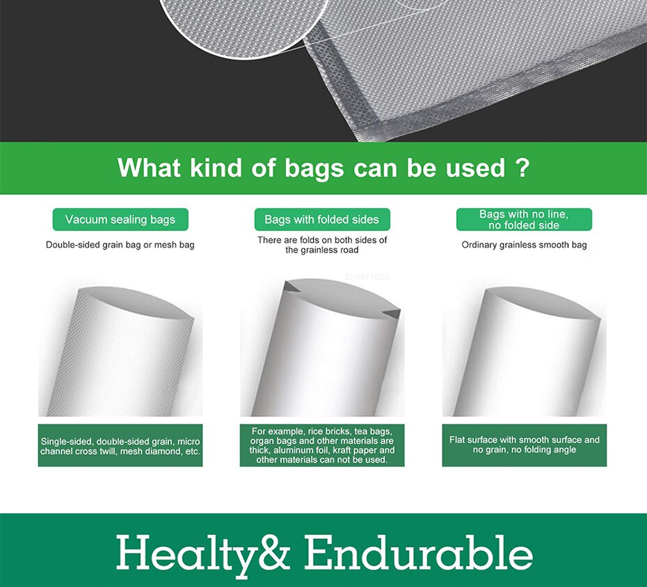 Vacuum Food Sealer Rolls,Thicken Reusable Food Storage Bags, BPA-Free Vacuum Seal Bags, for All Vaccum Food Sealer Machines
