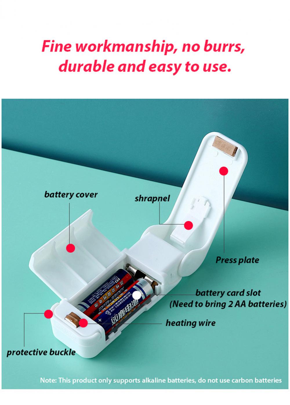 Vacuum Food Sealer Plastic Bag Mini Packaging Machine Portable Plastic Sealer Food Storage Snack Vacuum Sealer (no Battery)