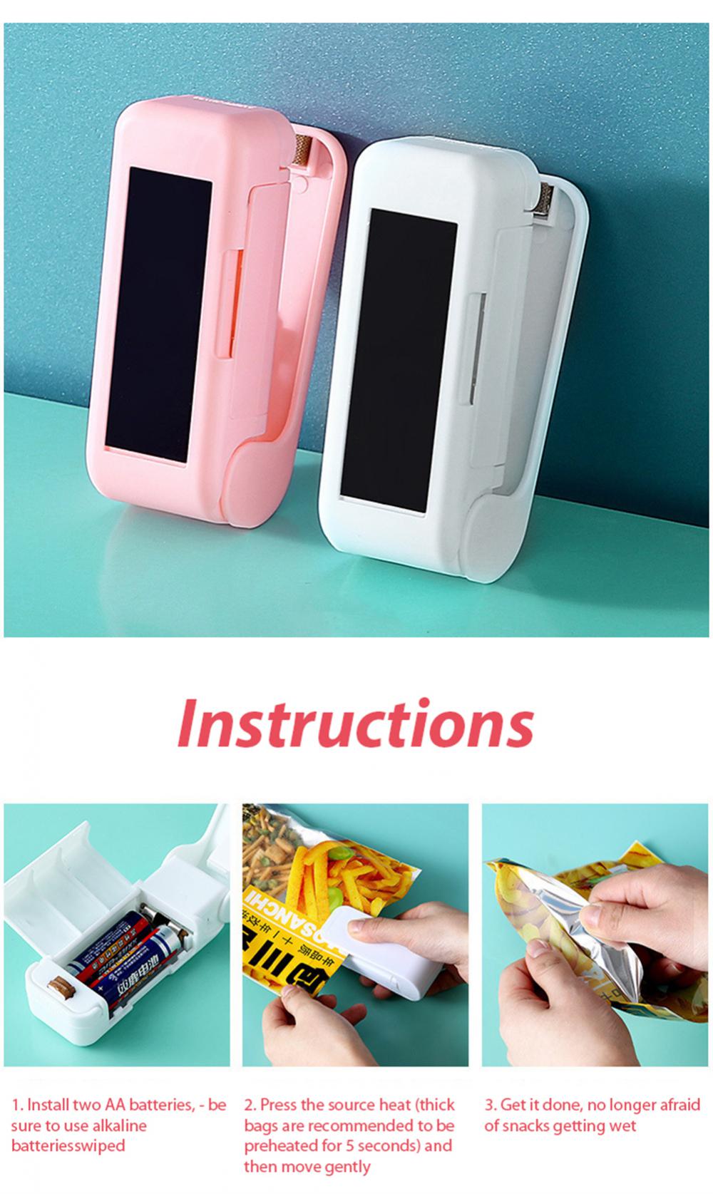 Vacuum Food Sealer Plastic Bag Mini Packaging Machine Portable Plastic Sealer Food Storage Snack Vacuum Sealer (no Battery)