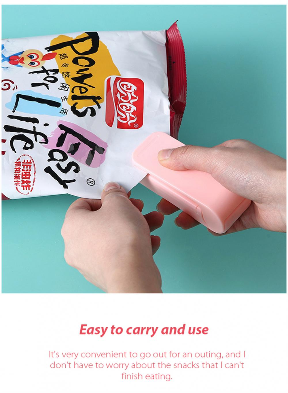 Vacuum Food Sealer Plastic Bag Mini Packaging Machine Portable Plastic Sealer Food Storage Snack Vacuum Sealer (no Battery)