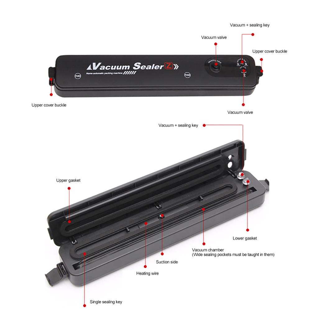 Vacuum Sealer Sealing Device Food Package Sealer Bags Saver Closure Storage Portable Sealer Packing Home Kitchen Accessories