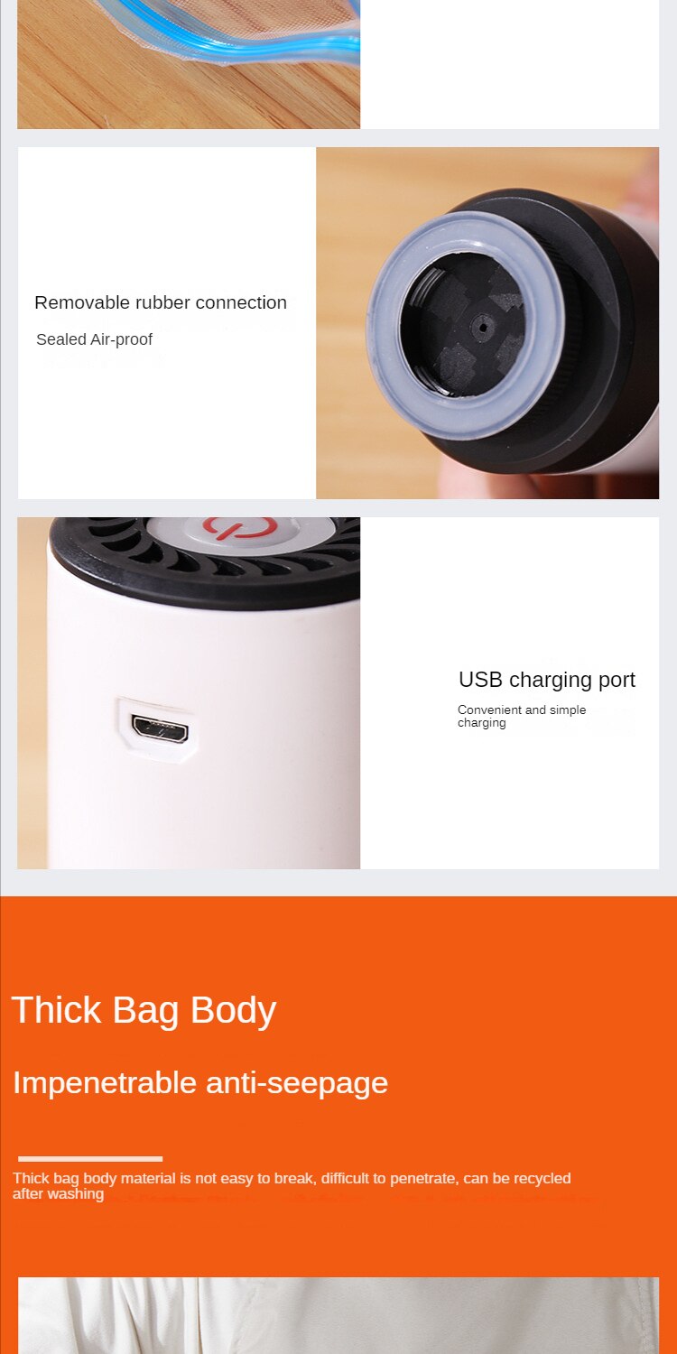 Handheld Food Vacuum Sealer Packaging Machine Film Container USB Sealer Vacuum Packer With 5 or 10pcs Vacuum Zipper Bags Handheld Food Vacuum Sealer Packaging Machine Film Container USB Sealer Vacuum Packer With 5 or 10pcs Vacuum Zipper Bags