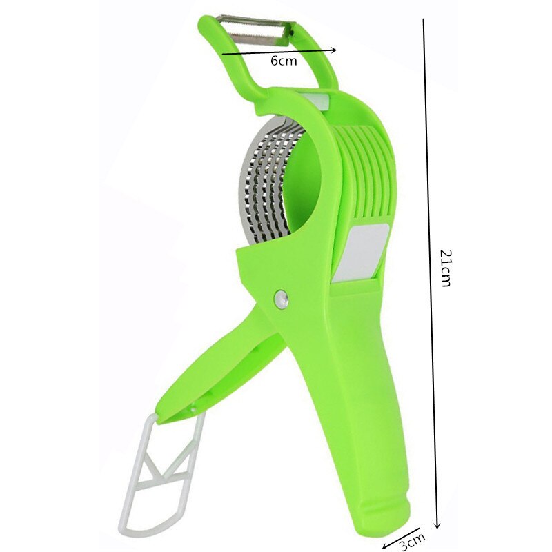 2-in-1 Peeler Slicer Plastic Multi-use Banana Cucumber Carrot Cutter Fruit Vegetable Salad Shredder Cutters