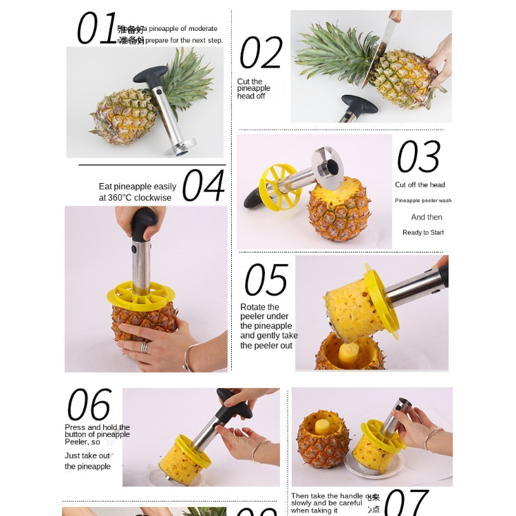 Pineapple Slicer Peeler Cutter Parer Knife Stainless Steel Kitchen Fruit Tools Cooking Tools kitchen accessories kitchen gadgets Pineapple Slicer Peeler Cutter Parer Knife Stainless Steel Kitchen Fruit Tools Cooking Tools kitchen accessories kitchen gadgets