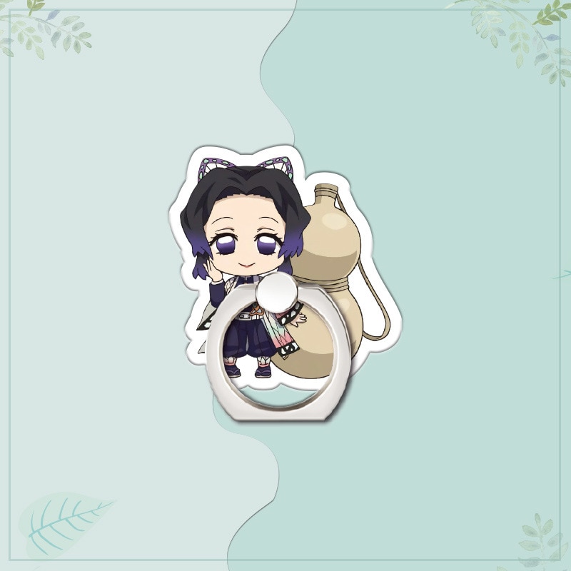Anime Demon Slayer Figure Mobile Phone Ring Holder Support Accessories Tanjirou Nezuko Phone Finger Stand Holder