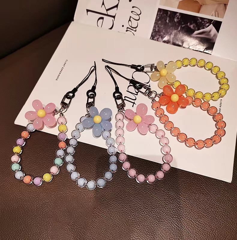 Color Mobile Phone Lanyard Wrist Strap Women's Hand-held Chain Short Anti-lost Cell Phone Case Cute Lanyard Key Pendant