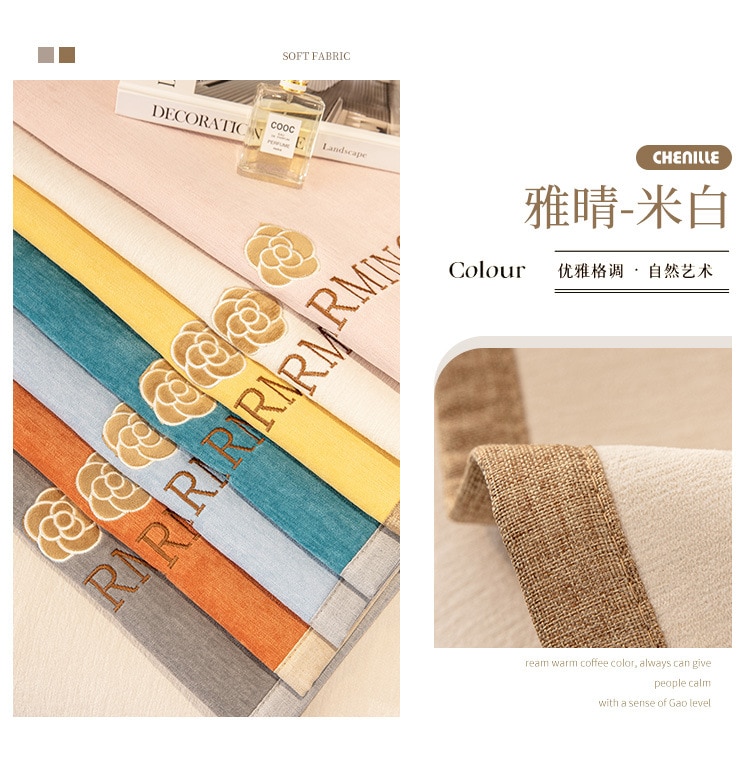 European Chenille Plush Sofa Towel Cover Solid Color Thicken Quilted Sofa Covers Non-slip Couch Cushion for Living Room Decor