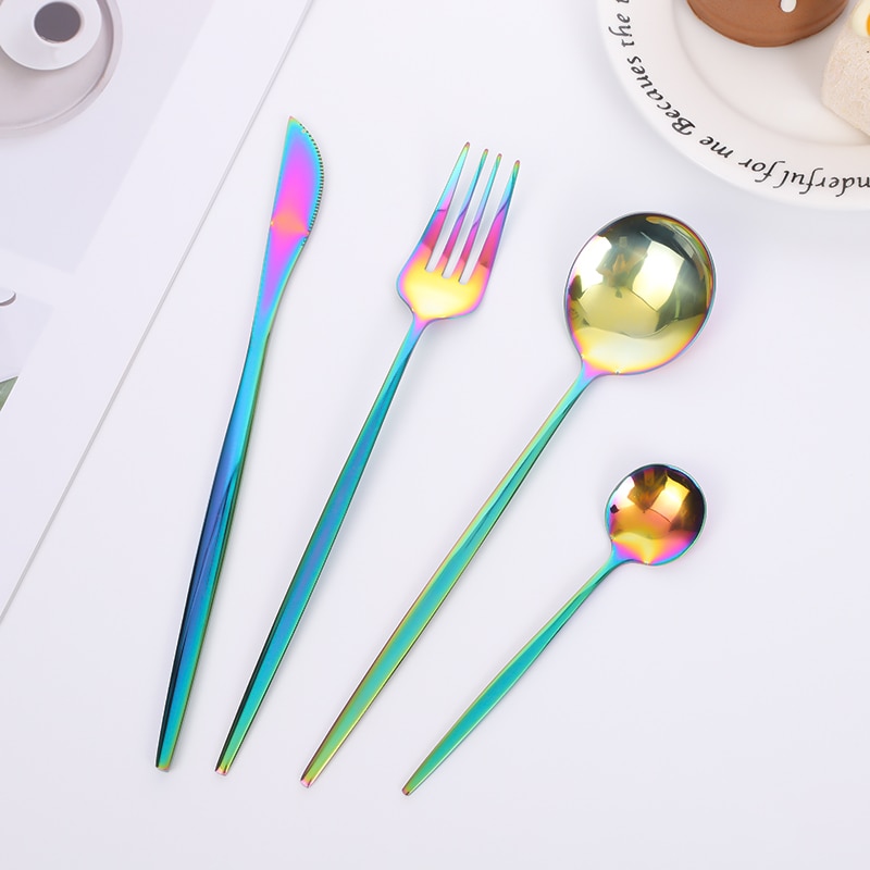 24pcs Gold Dinnerware Set Stainless Steel Tableware Knife Fork Spoon Luxury Cutlery Set Gift Box Flatware Utensils For Kitchen 24pcs Gold Dinnerware Set Stainless Steel Tableware Knife Fork Spoon Luxury Cutlery Set Gift Box Flatware Utensils For Kitchen