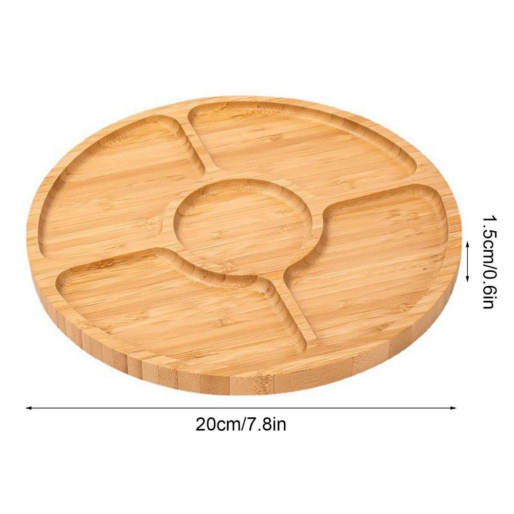 Table Plates For Serving Plates Snack Candy Cake Stand Bowl Food Fruit Plates Wooden Partitioned Dish Set Creative Tableware