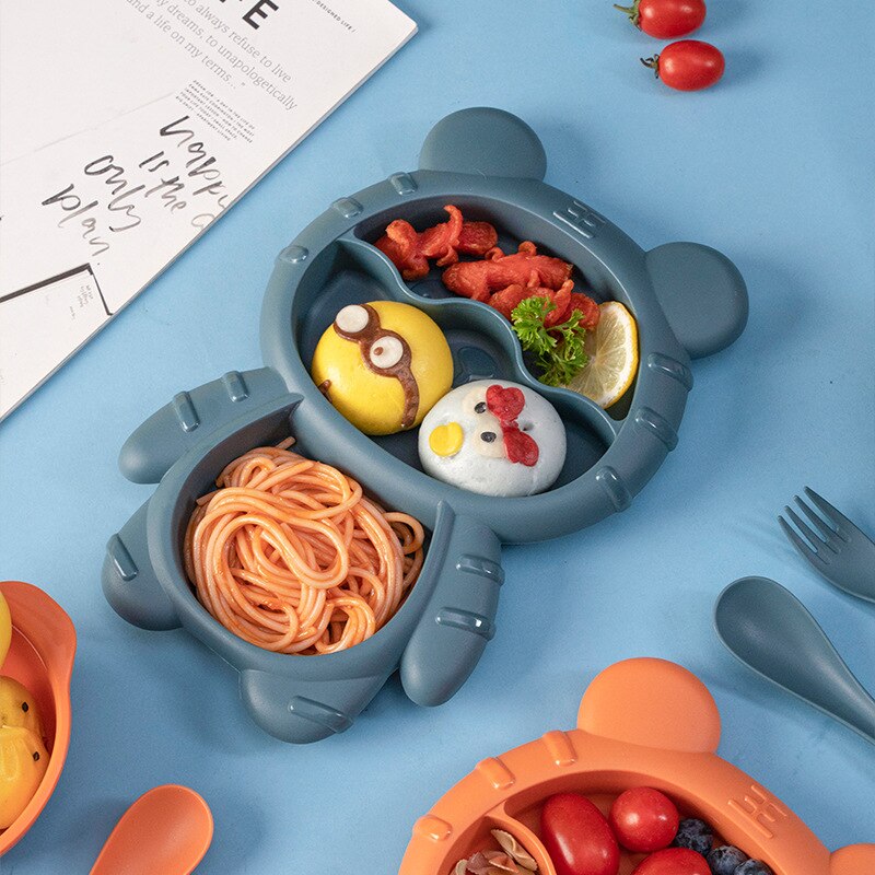Cartoon Tiger Dishes Baby Silicone Sucker Bowl Baby Bear Face Plate Tableware Set Smile Face Baby Tableware Set Retro Kids Plate Cartoon Tiger Dishes Baby Silicone Sucker Bowl Baby Bear Face Plate Tableware Set Smile Face Baby Tableware Set Retro Kids Plate