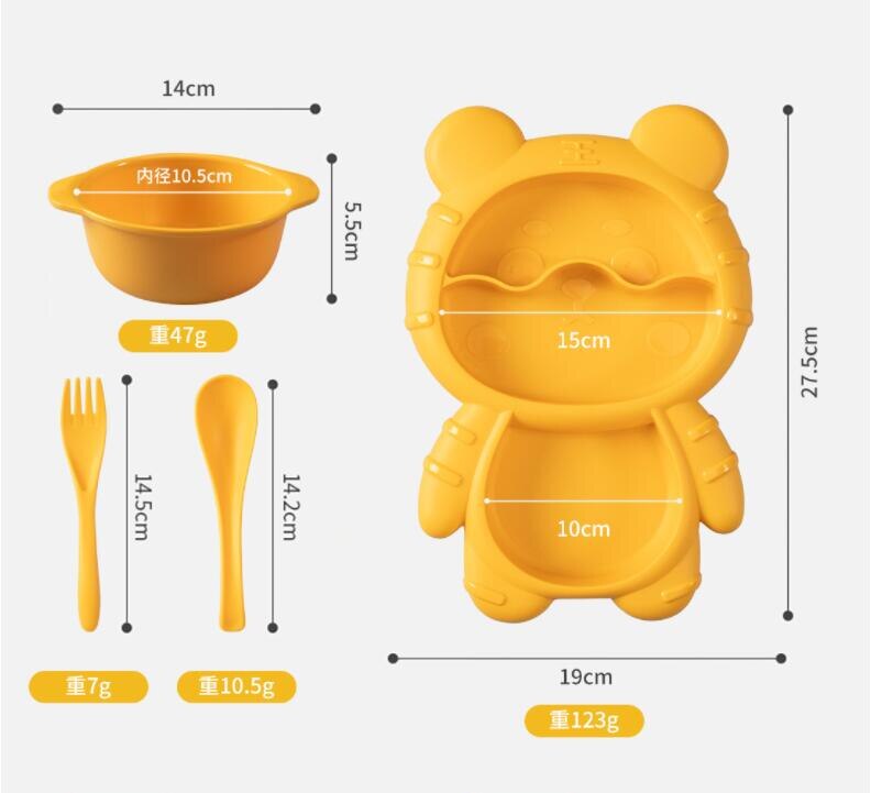 Cartoon Tiger Dishes Baby Silicone Sucker Bowl Baby Bear Face Plate Tableware Set Smile Face Baby Tableware Set Retro Kids Plate Cartoon Tiger Dishes Baby Silicone Sucker Bowl Baby Bear Face Plate Tableware Set Smile Face Baby Tableware Set Retro Kids Plate