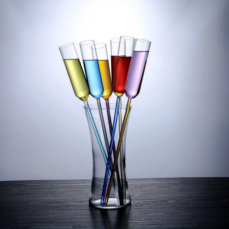 120/150ml Crystal Colorful Champagne Glass Flute Creative Goblet Beach Glass Cocktail Wine Cup Bar Party Wedding Drinkware Gifts