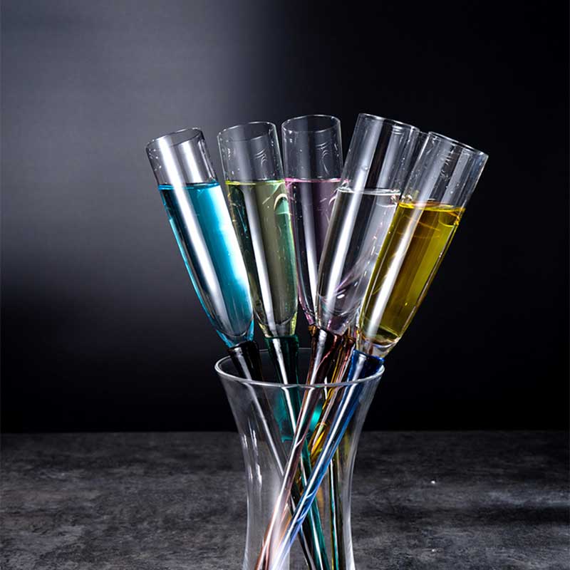 120/150ml Crystal Colorful Champagne Glass Flute Creative Goblet Beach Glass Cocktail Wine Cup Bar Party Wedding Drinkware Gifts