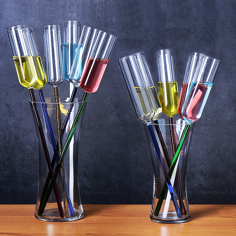 120/150ml Crystal Colorful Champagne Glass Flute Creative Goblet Beach Glass Cocktail Wine Cup Bar Party Wedding Drinkware Gifts