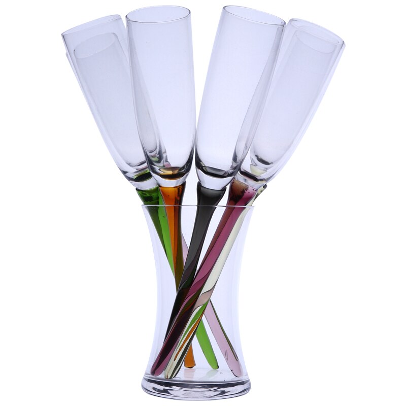 120/150ml Crystal Colorful Champagne Glass Flute Creative Goblet Beach Glass Cocktail Wine Cup Bar Party Wedding Drinkware Gifts