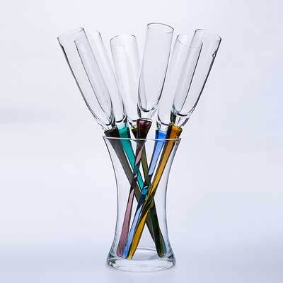 120/150ml Crystal Colorful Champagne Glass Flute Creative Goblet Beach Glass Cocktail Wine Cup Bar Party Wedding Drinkware Gifts