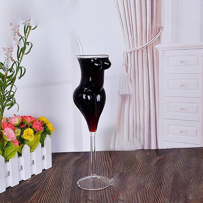 Creative Cocktail Glass Sexy Lady Body Shape Whiskey Goblet Wine Shot Glasses Funny Beer Cup for Party Home Bar KTV Nightclub