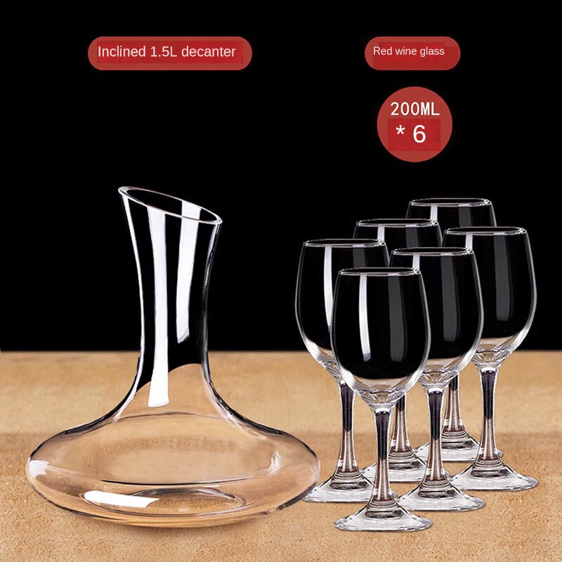 Red Wine Glass Set for Home Use 6 Crystal Glass Grape Wine Arouser European Creative Glass Goblet Luxury Wine Set
