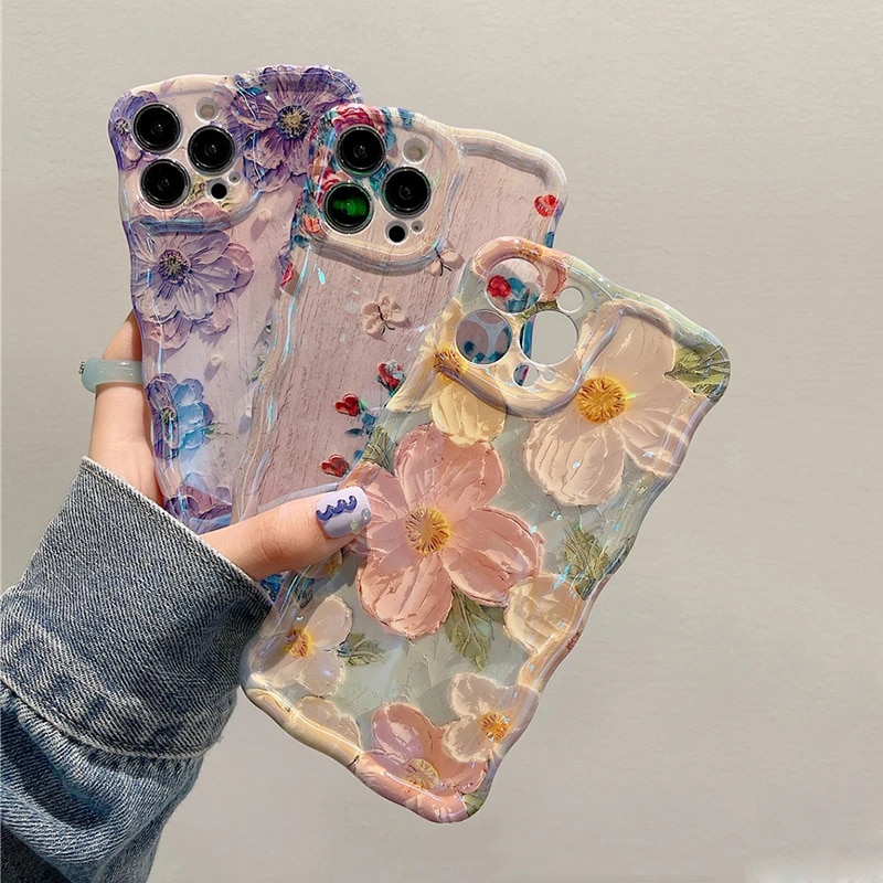 Laser Blue Light Flowers Phone Case For iPhone 14 Pro Max 11 12 13 Pro Max 14Pro 13Pro Luxury Shockproof TPU Soft Silicone Cover Laser Blue Light Flowers Phone Case For iPhone 14 Pro Max 11 12 13 Pro Max 14Pro 13Pro Luxury Shockproof TPU Soft Silicone Cover
