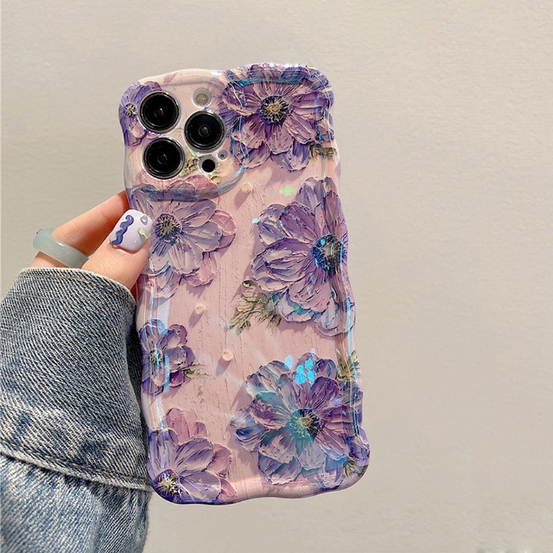 Laser Blue Light Flowers Phone Case For iPhone 14 Pro Max 11 12 13 Pro Max 14Pro 13Pro Luxury Shockproof TPU Soft Silicone Cover Laser Blue Light Flowers Phone Case For iPhone 14 Pro Max 11 12 13 Pro Max 14Pro 13Pro Luxury Shockproof TPU Soft Silicone Cover